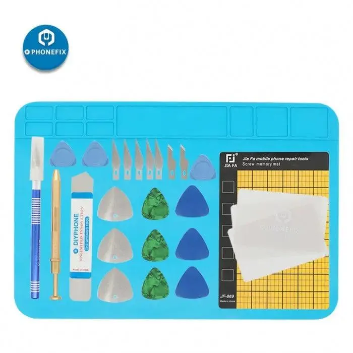 20 In 1 LCD Screen Opening Pry Screwdriver Silicone Mat Repair Toolkit