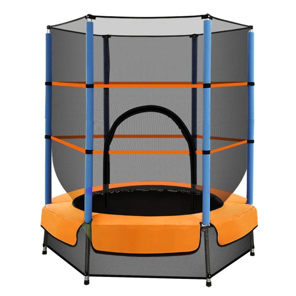 4.5FT Kids Trampoline w/ Enclosure, Safety Net - Everfit