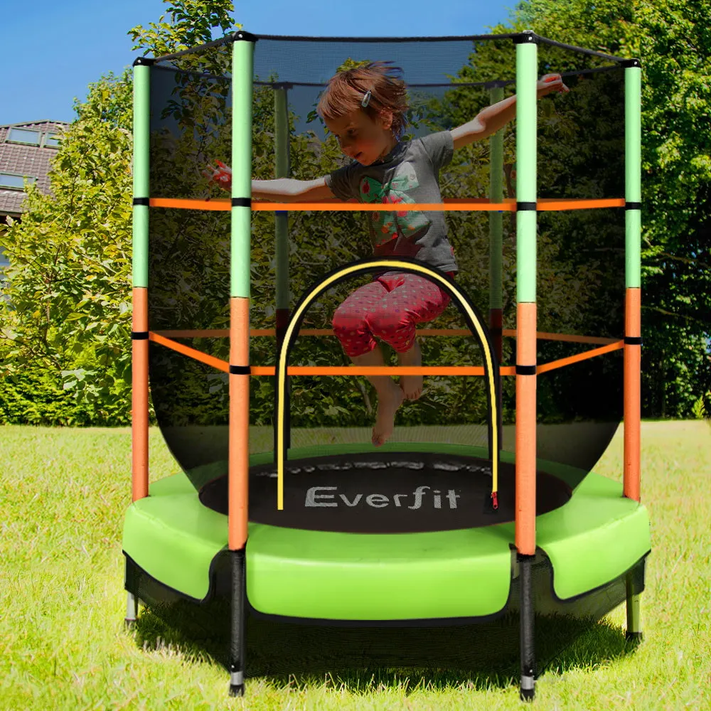 4.5FT Kids Trampoline w/ Safety Net UV-Resistant - Everfit