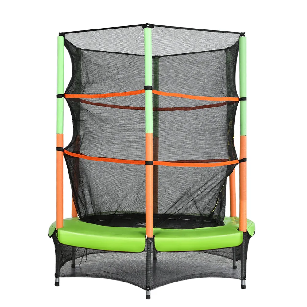 4.5FT Kids Trampoline w/ Safety Net UV-Resistant - Everfit