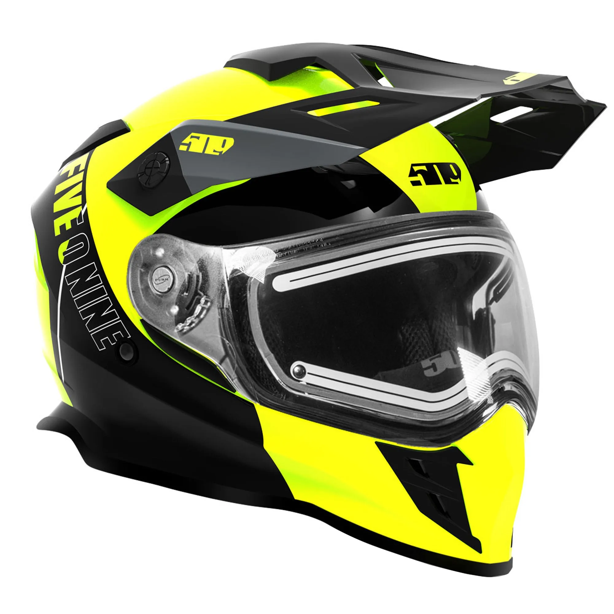 509  Delta R3L Ignite Snowmobile Helmet Dual Pane Electric DOT Lime Green Grey