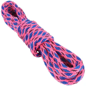 5/8 Solid Braid - Pink w/ Blue Diamonds & Plum Tracer