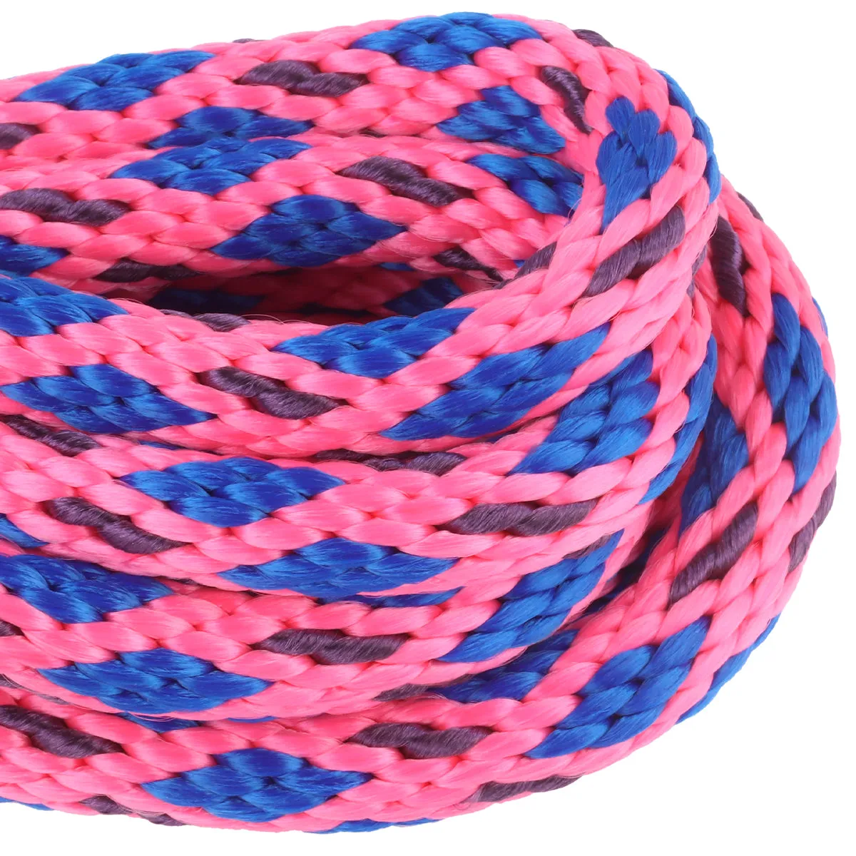 5/8 Solid Braid - Pink w/ Blue Diamonds & Plum Tracer