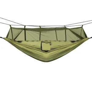 600lbs Load 2 Persons Hammock with Mosquito Net Outdoor Hiking Camping Hommock Portable Nylon Swing Hanging Bed