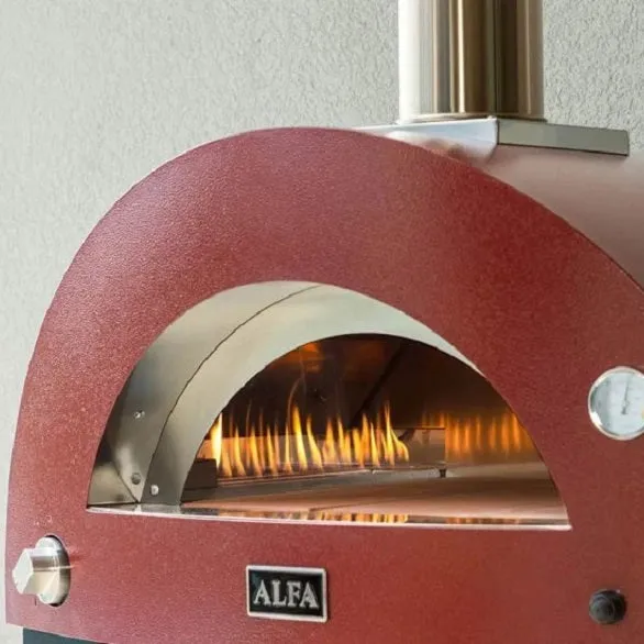 Alfa 3 Pizze 42.5 Moderno Gas Pizza Oven - Antique Red