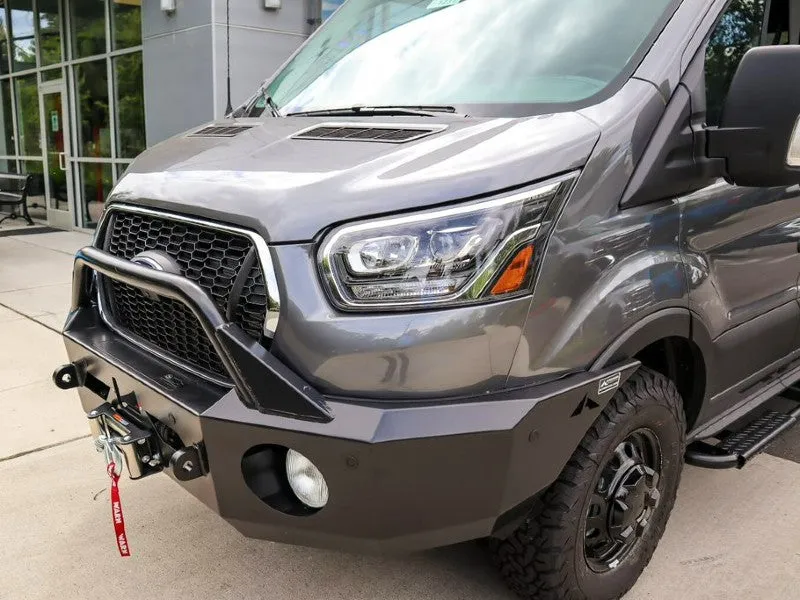 Aluminess Transit Front Winch Bumper With Bull Bar For Ford Transit 2020 