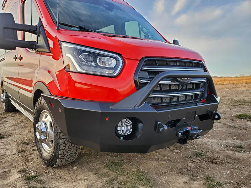 Aluminess Transit Front Winch Bumper With Bull Bar For Ford Transit 2020 