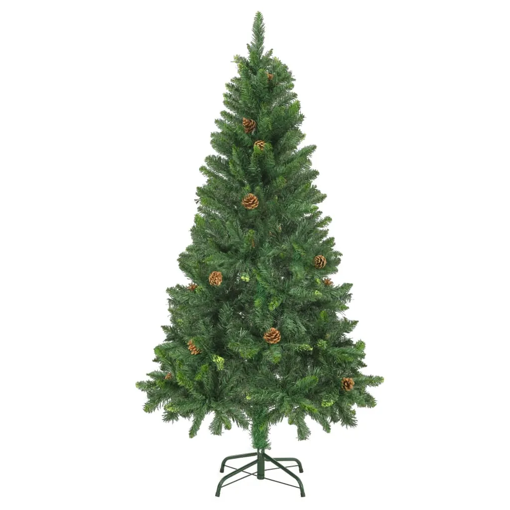 Artificial Pre-lit Christmas Tree with Ball Set Pine Cones 150 cm