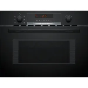 Bosch CMA583MB0B Series 4 Built-In Combination Microwave Oven with Hot Air, Black