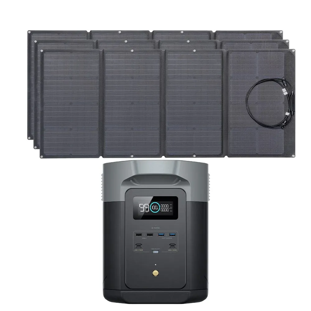 EcoFlow DELTA 2 Max   160W Portable Solar Panel - D2M-US-160W