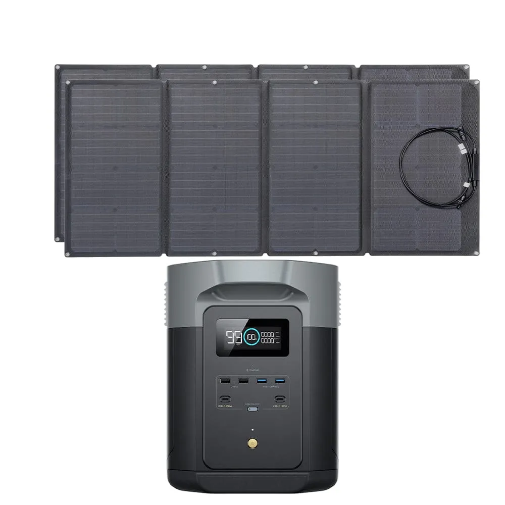 EcoFlow DELTA 2 Max   160W Portable Solar Panel - D2M-US-160W