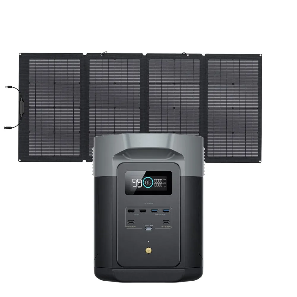 EcoFlow DELTA 2 Max   220W Portable Solar Panel - ZPPMR350-US 220W