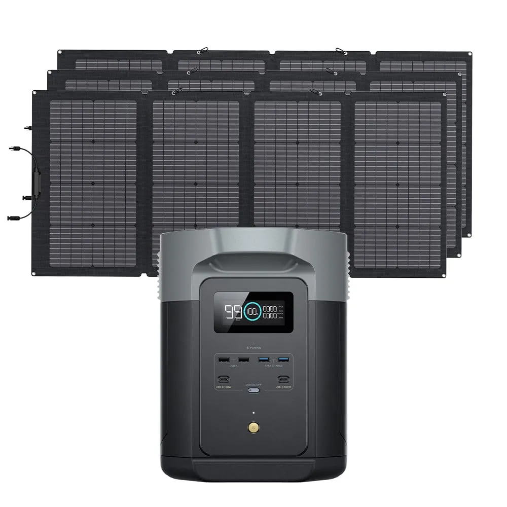 EcoFlow DELTA 2 Max   220W Portable Solar Panel - ZPPMR350-US 220W