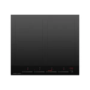 Fisher   Paykel CI604DTB4 Induction Hob with 4 Zones, SmartZone, Black Glass- 60cm Wide