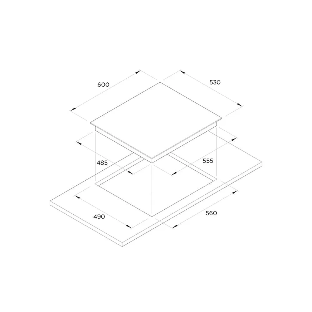 Fisher   Paykel CI604DTB4 Induction Hob with 4 Zones, SmartZone, Black Glass- 60cm Wide