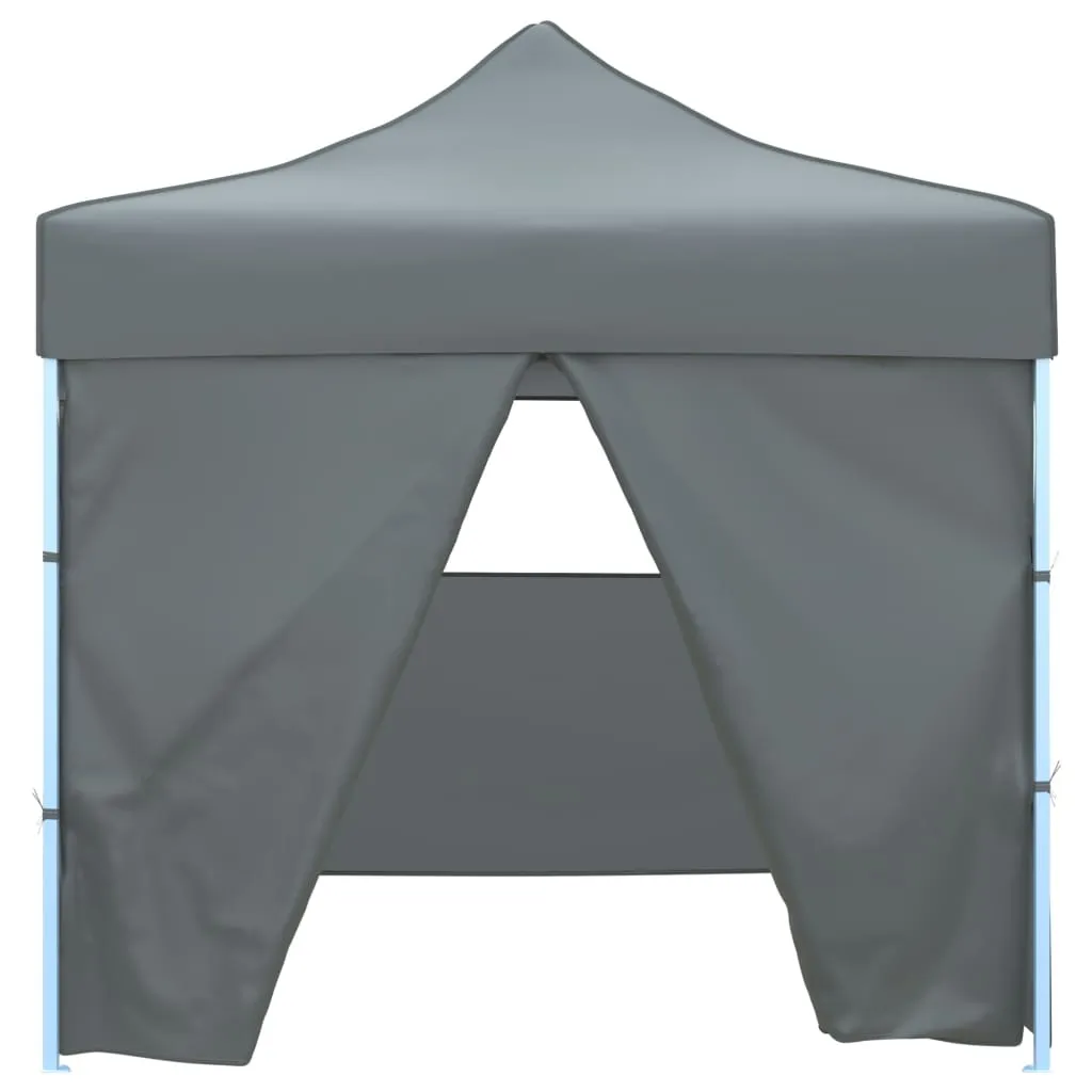 Foldable Party Tent Pop-Up with 4 Sidewalls 3x3 m Anthracite