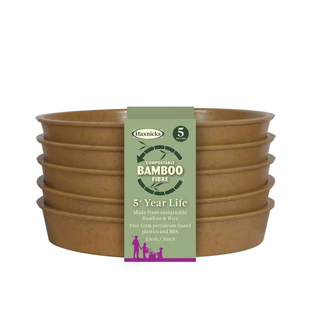 Haxnicks 5" Bamboo Saucers (Pack of 5)