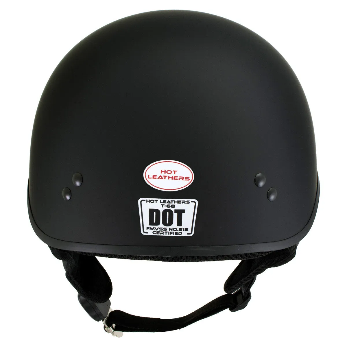 Hot Leathers HLT68 Flat Black 'The O.G.' Flat Black Motorcycle DOT