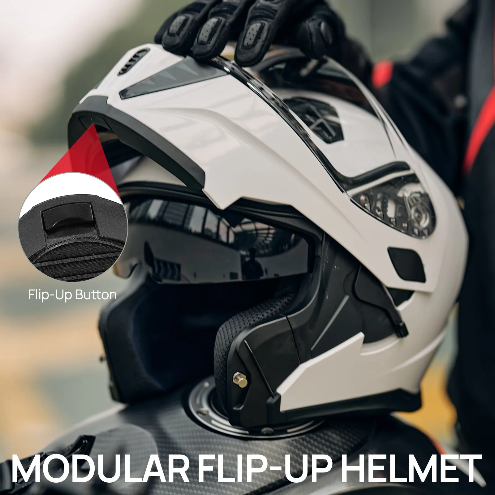 ILM Motorcycle Modular Full Face Helmet Model 906