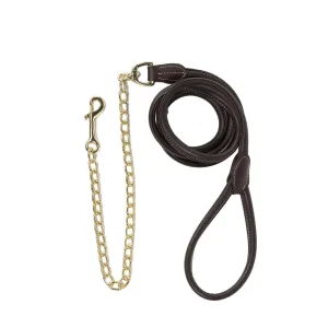 Kentucky Horsewear Rolled Leather Lead Chain 270cm - Brown