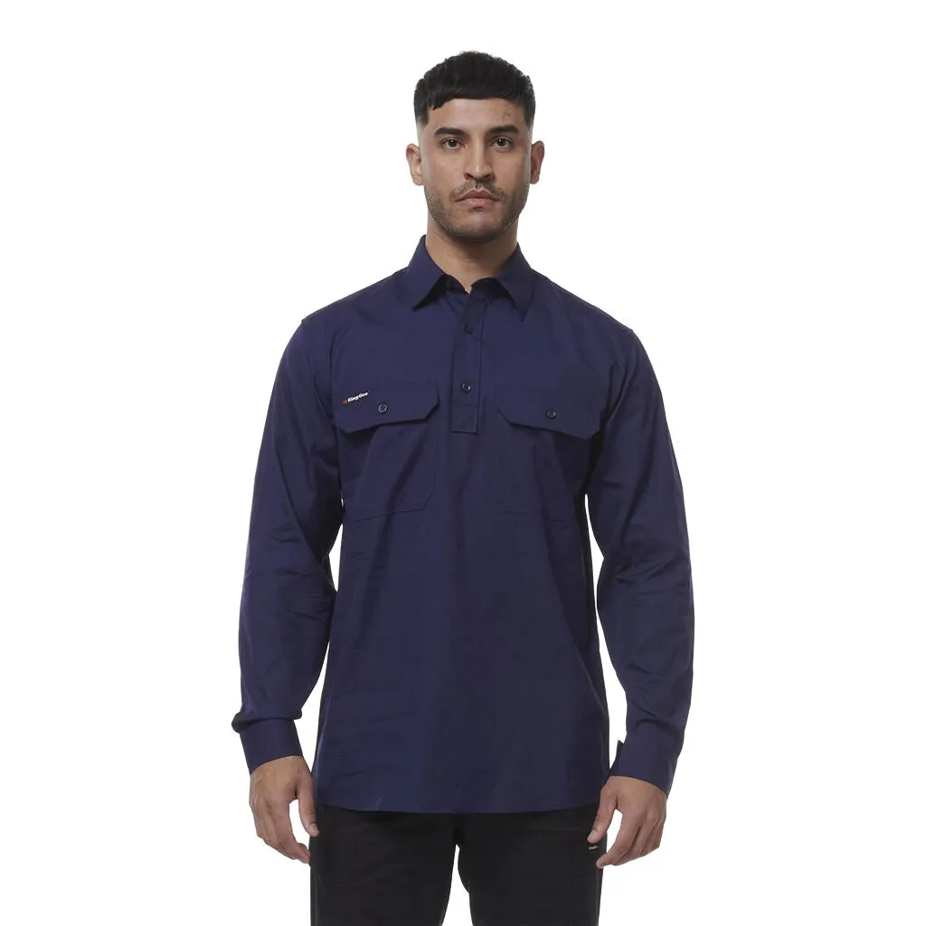 King Gee Workcool Vented Closed Front Shirt Long Sleeve (K14033)