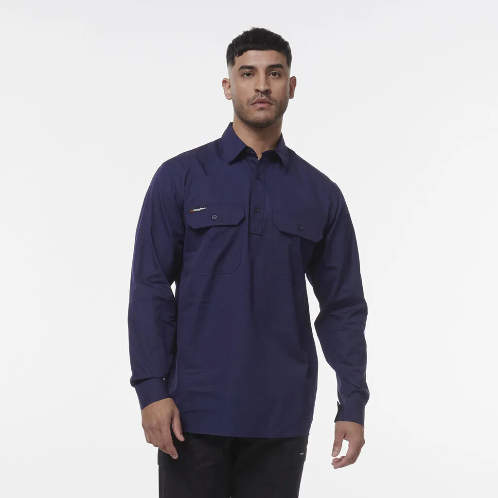 King Gee Workcool Vented Closed Front Shirt Long Sleeve (K14033)