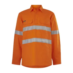 King Gee Workcool Vented Closed Front Shirt Taped Long Sleeve (K54916)