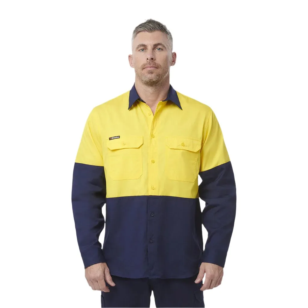 King Gee Workcool Vented Spliced Shirt Long Sleeve (K54912)