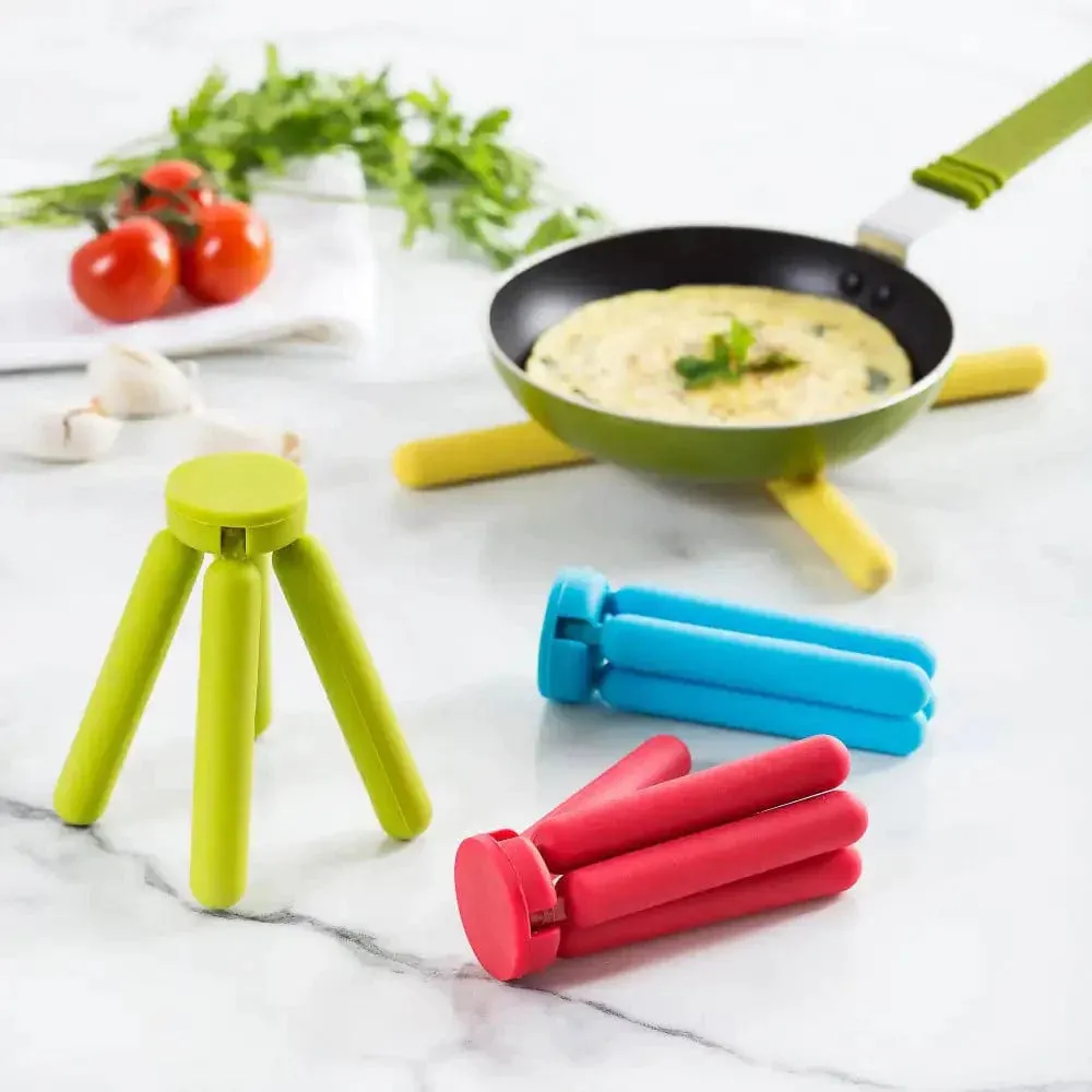 Kitchen Foldable Silicone Pot Holder - ( Pack Of 3 )