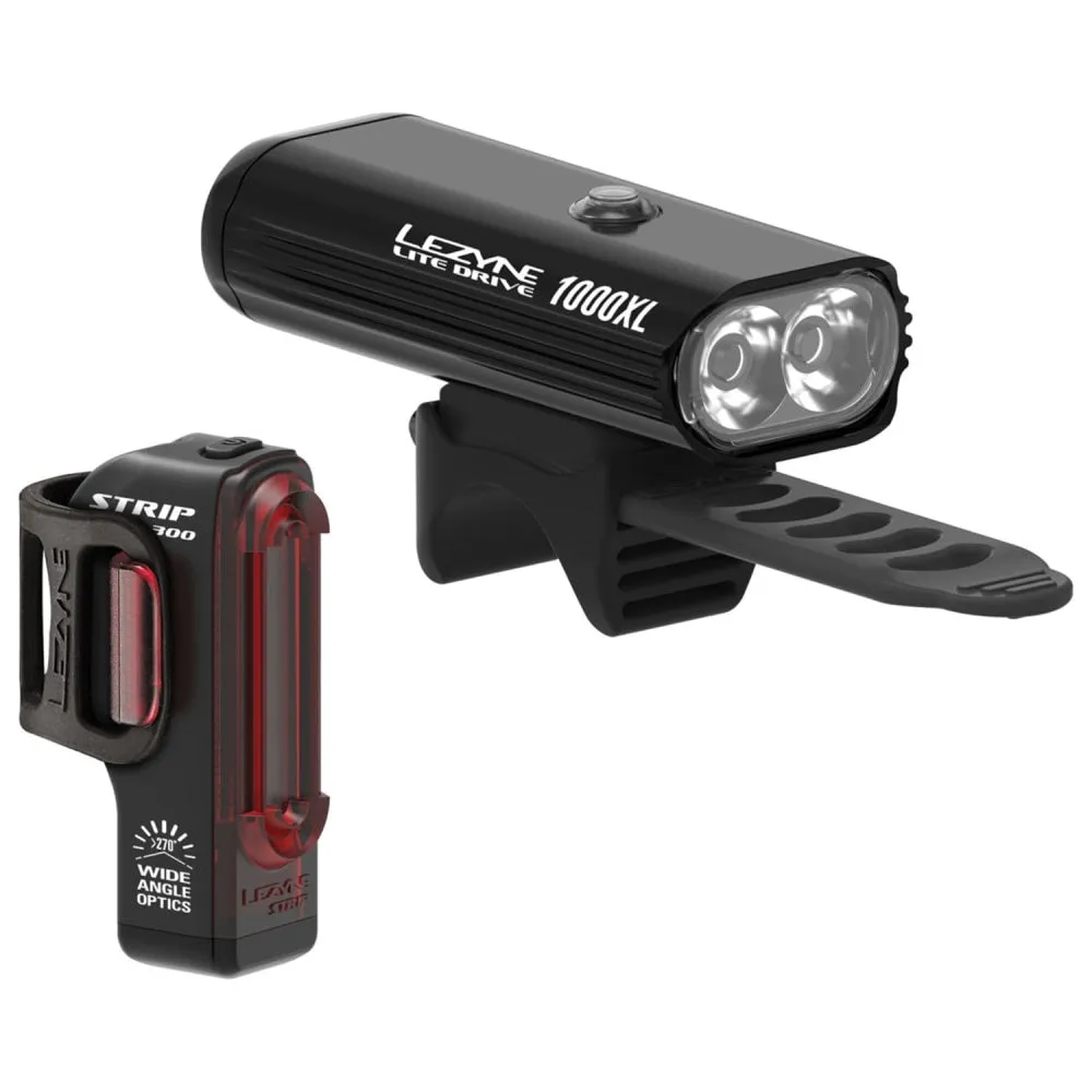 Lezyne Lite Drive 1000XL & Strip Drive Pro 300 Combo