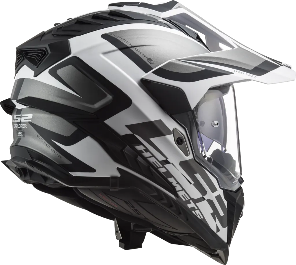 LS2 Mx701 Explorer Alter Adenture Helmet Matt Black White-0