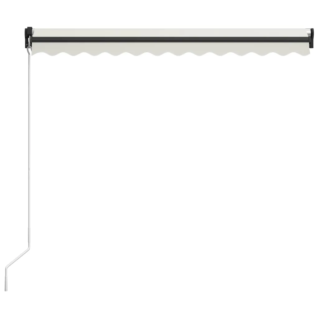 Manual Retractable Awning with LED 300x250 cm Cream