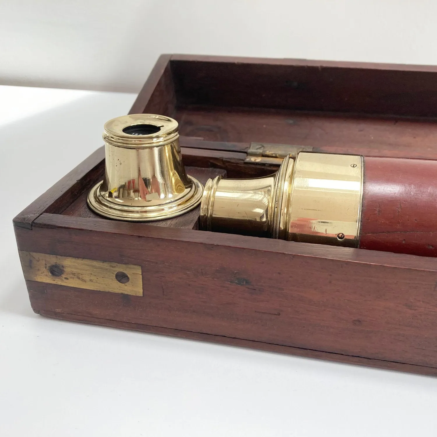 Napoleonic Period Cased Marine Telescope by Gilbert & Sons London