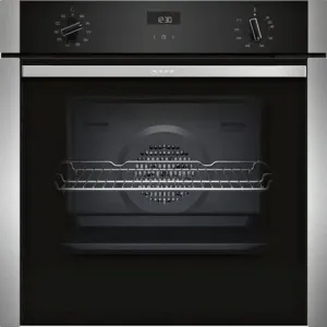 Neff B3ACE4HN0B Slide and Hide Built In Electric Single Oven Stainless Steel Open Box Clearance 5162400096