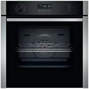 Neff B6ACH7HH0B Slide and Hide N 50 59.4cm Built In Electric Single Oven Stainless steel