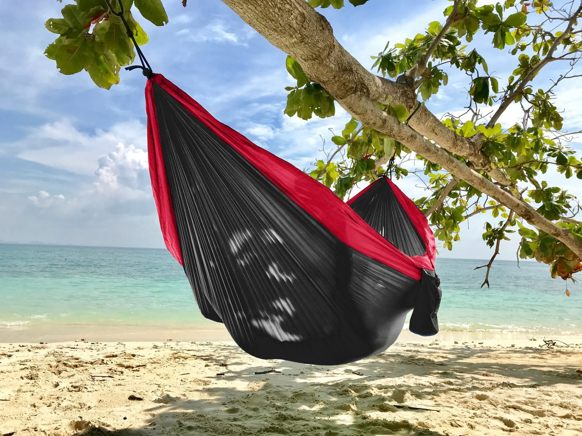 Nylon Double Camping Hammock with Straps - Moontes