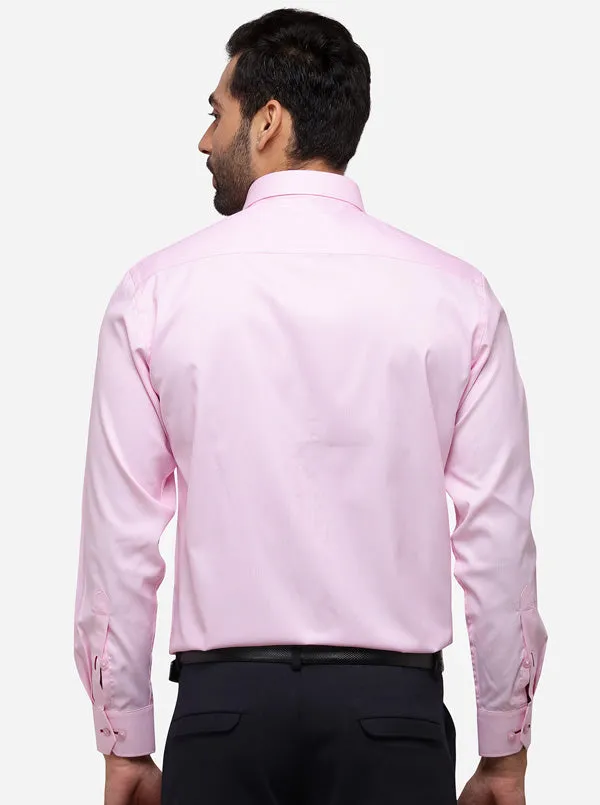 Pink Printed Regular Fit Formal Shirt | Greenfibre