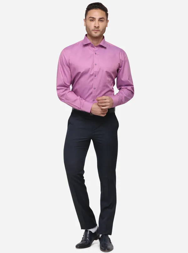 Purple Solid Regular Fit Formal Shirt | JadeBlue