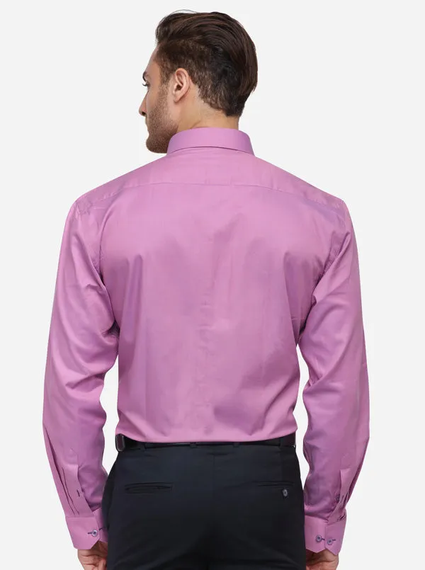 Purple Solid Regular Fit Formal Shirt | JadeBlue