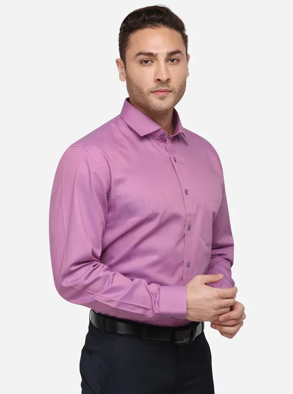 Purple Solid Regular Fit Formal Shirt | JadeBlue