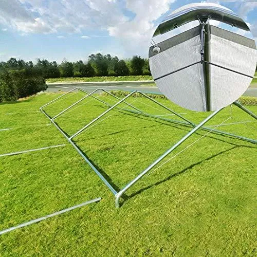 Quictent 10’x20’ Carport Upgraded Heavy Duty Car Canopy Galvanized Car Boat Shelter with 4 Reinforced Steel Cables White