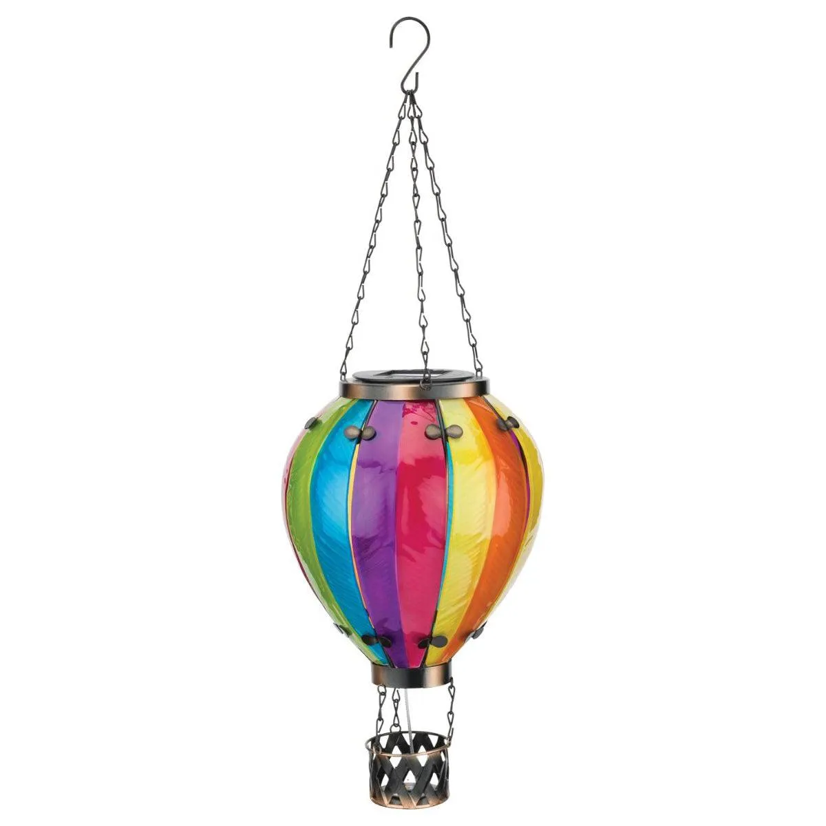 Rainbow Large Hot Air Balloon Solar Lantern