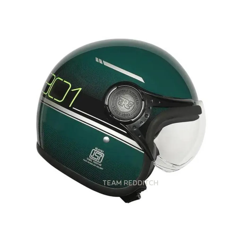 Royal Enfield Jet Of Neo Dapper Green Helmet