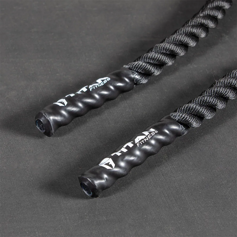 Scratch and Dent, 40' x 1.5" Battle Rope Black Poly Dacron