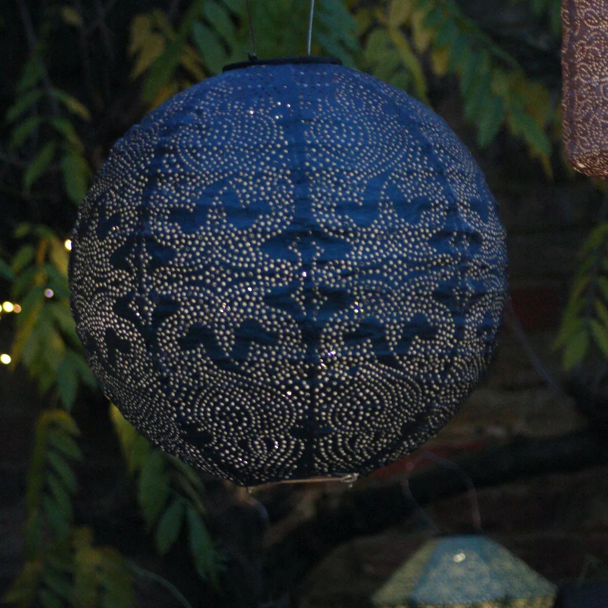 Solar Lantern - Globe - Blue