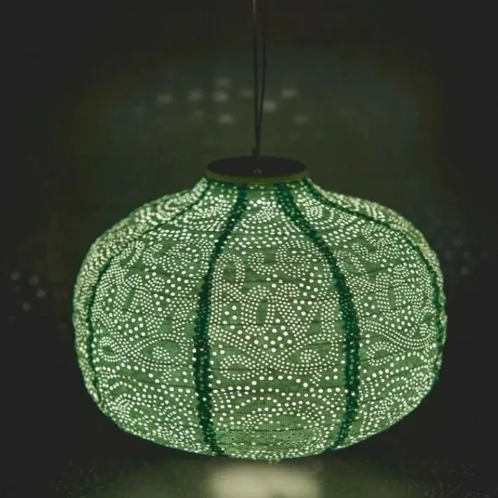 Solar Lantern - Pumpkin - Teal