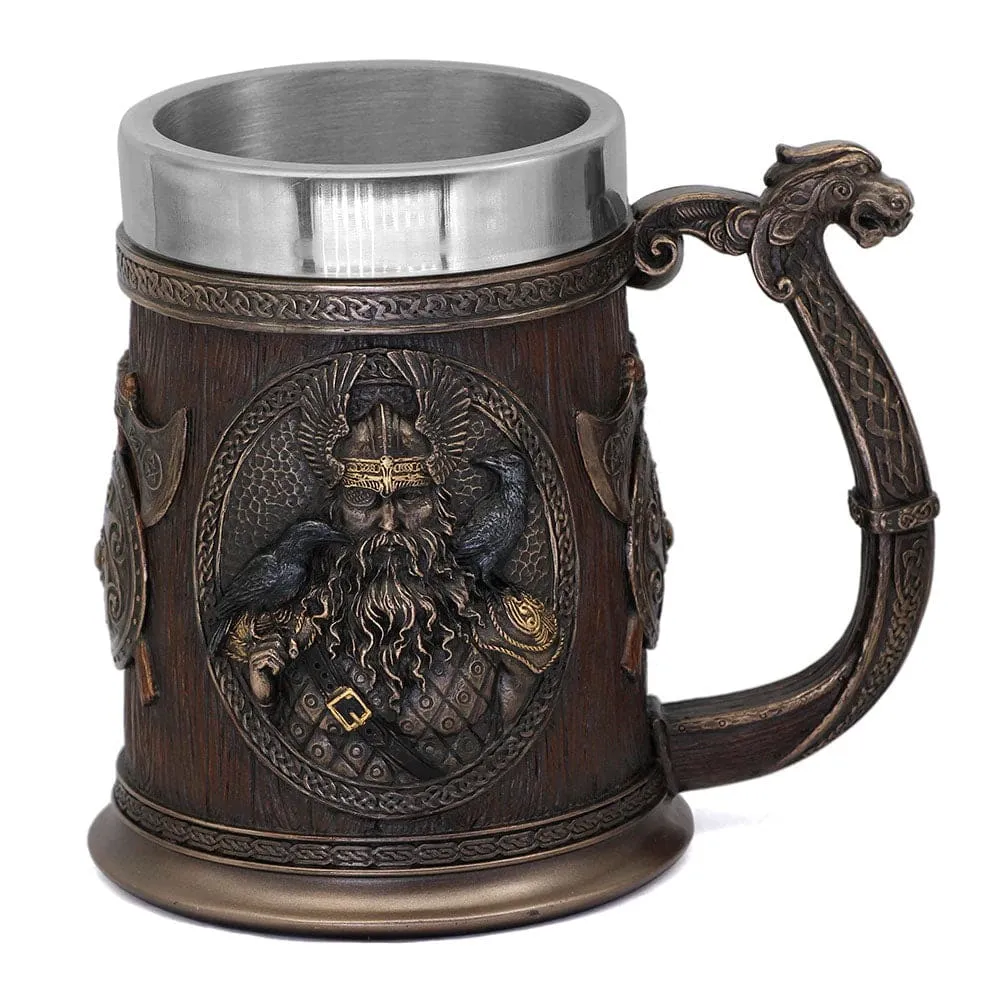 Stainless Steel Odin and Thor Beer Tankard