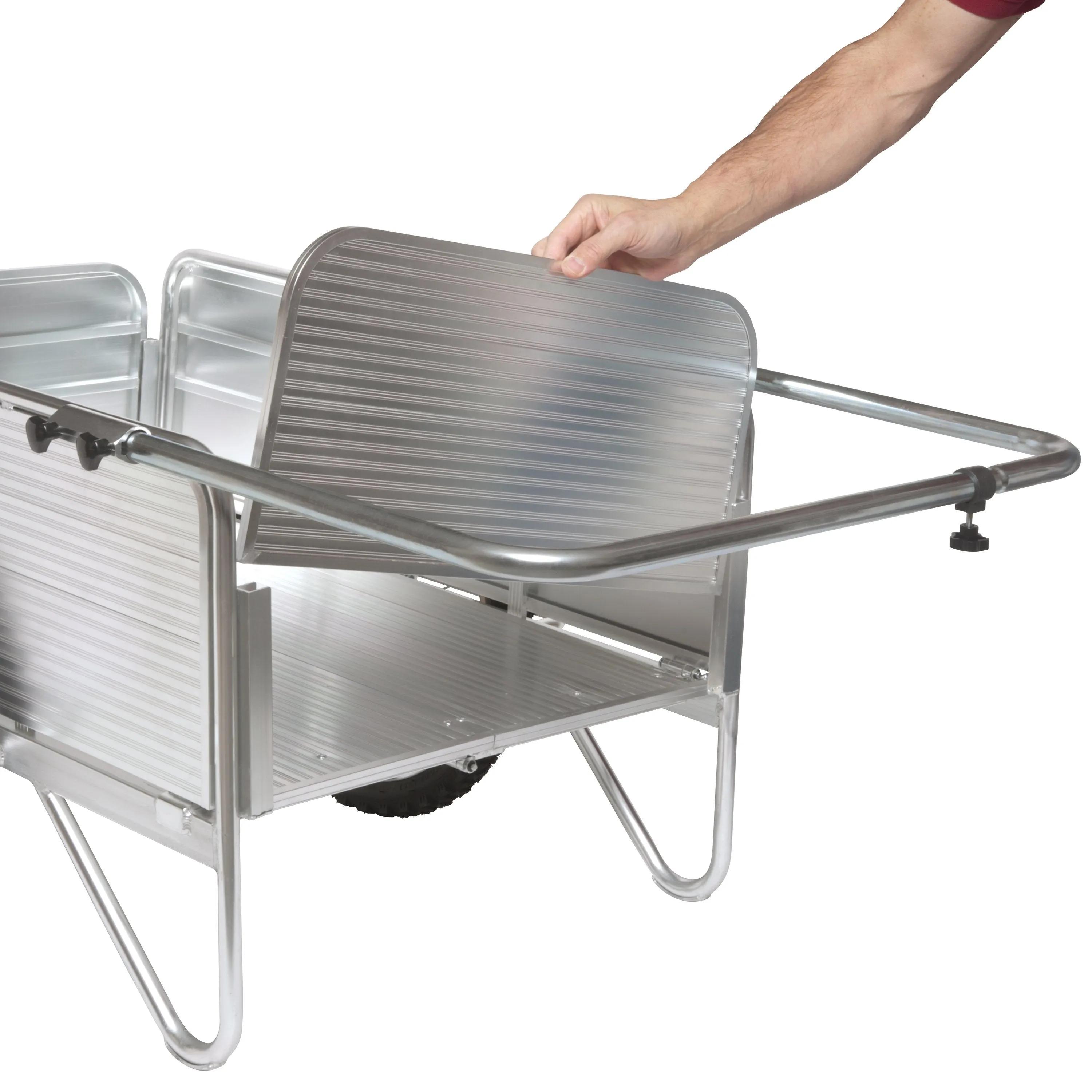 Sun Joe SJ-ALGC All-Purpose Heavy-Duty Aluminum Yard Cart With Removable Panels