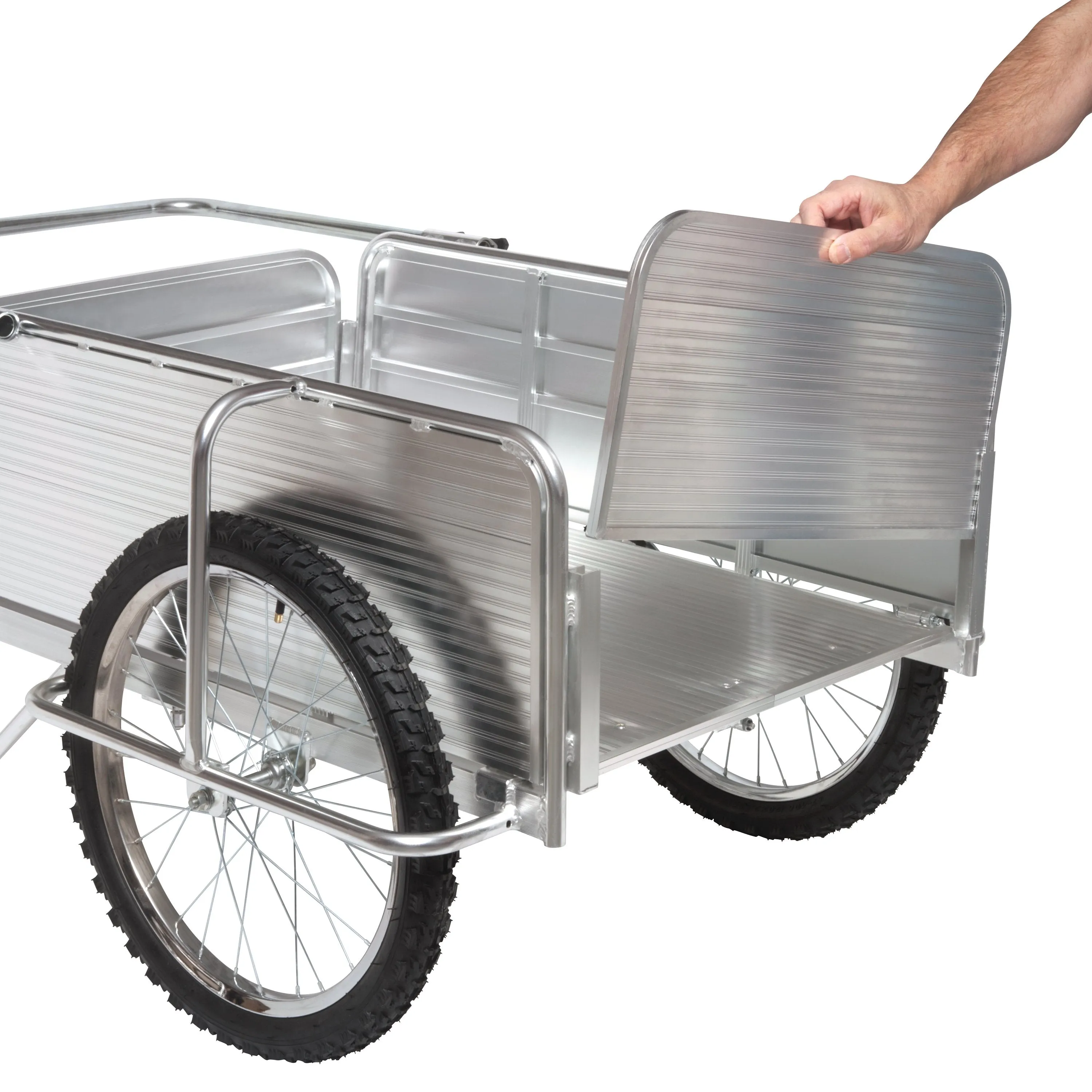 Sun Joe SJ-ALGC All-Purpose Heavy-Duty Aluminum Yard Cart With Removable Panels