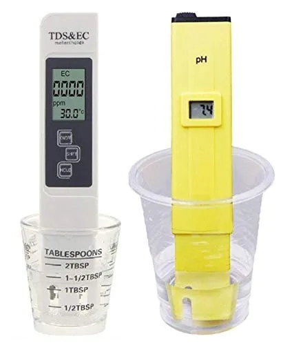 WOLBLIX Digital PH Meter and TDS&EC Meter, Water Quality EC Tester, Auto Calibration, Ideal Kit for Aquarium, Swimming Pool, Drinking Water